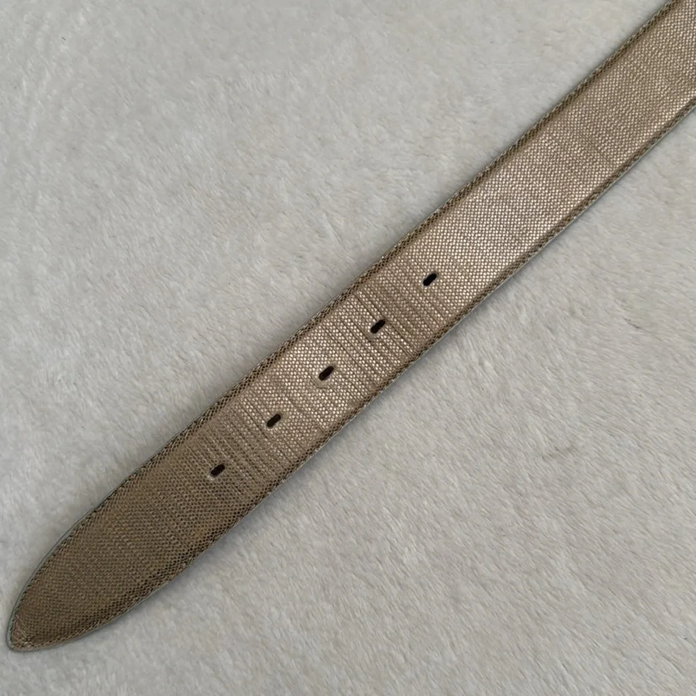 {VTG} Carlisle | Textured Leather Belt Karen Callan Metal Hook Buckle 1613 (M)